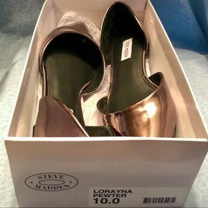 Steven Madden Pewter Lorayna Flats